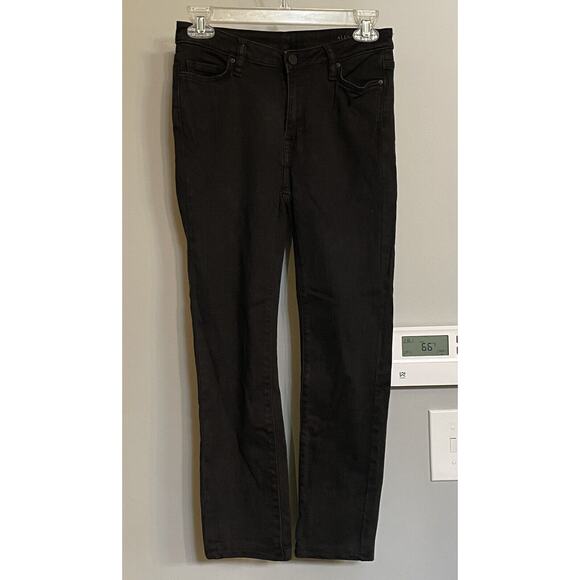 All Saints Jeans Eve Lux Skinny‎ Ankle Black Faded Stretch Denim Pants Womens 25 - Picture 1 of 12